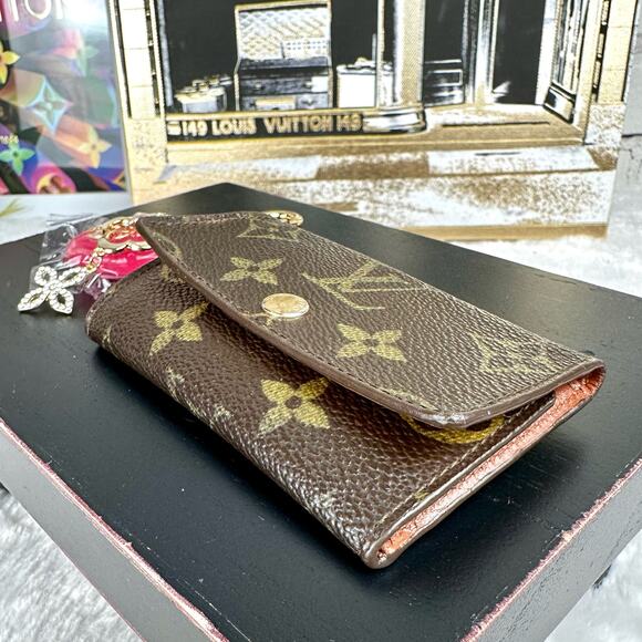Louis Vuitton 5 key holder keychain Key Cles wallet VINTAGE custom - Picture 4 of 12
